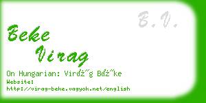 beke virag business card